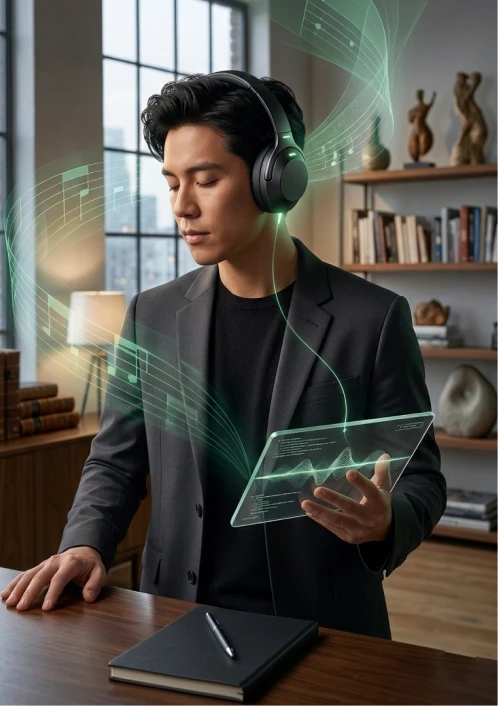 musica para el crecimiento personal hombre musica con ia